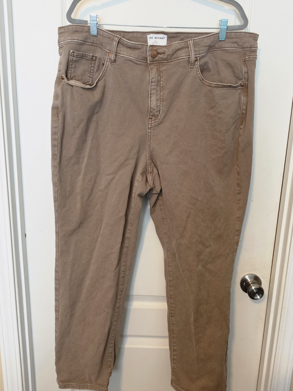 Lane Bryant Taupe Straight-Leg Jeans